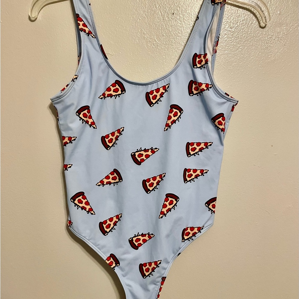 Sexy Pizza Print One-Piece Bathing Suit